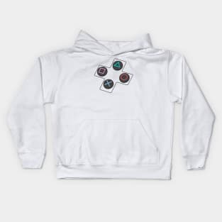 ps games console buttons station black Kids Hoodie